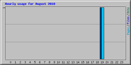 Hourly usage for August 2010