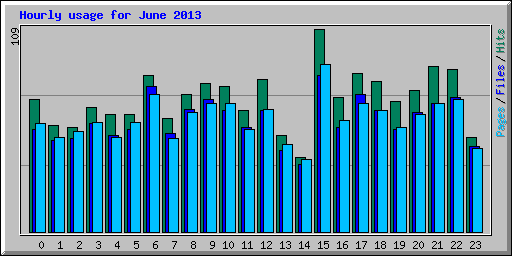 Hourly usage for June 2013