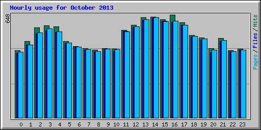 Hourly usage for October 2013