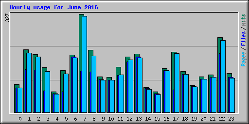 Hourly usage for June 2016