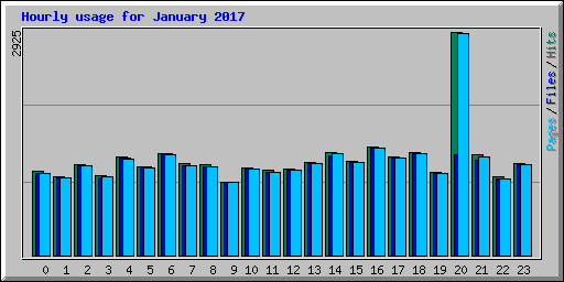 Hourly usage for January 2017