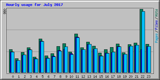Hourly usage for July 2017