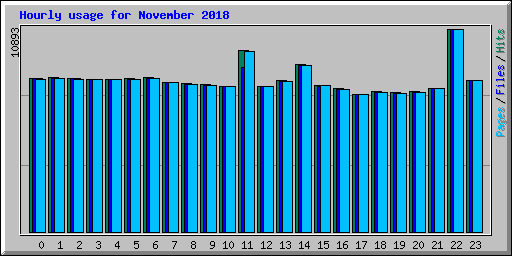 Hourly usage for November 2018